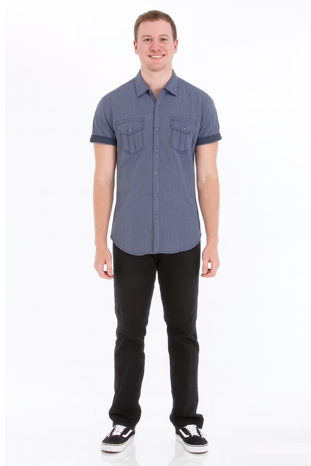 Weiv Men's Casual Short Sleeve Two Tone Shirts