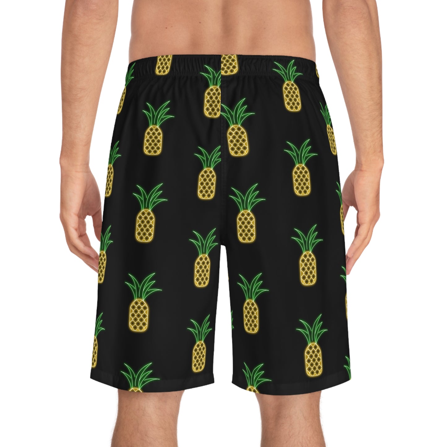 Neon Pineapple–Men's Board Shorts (AOP)