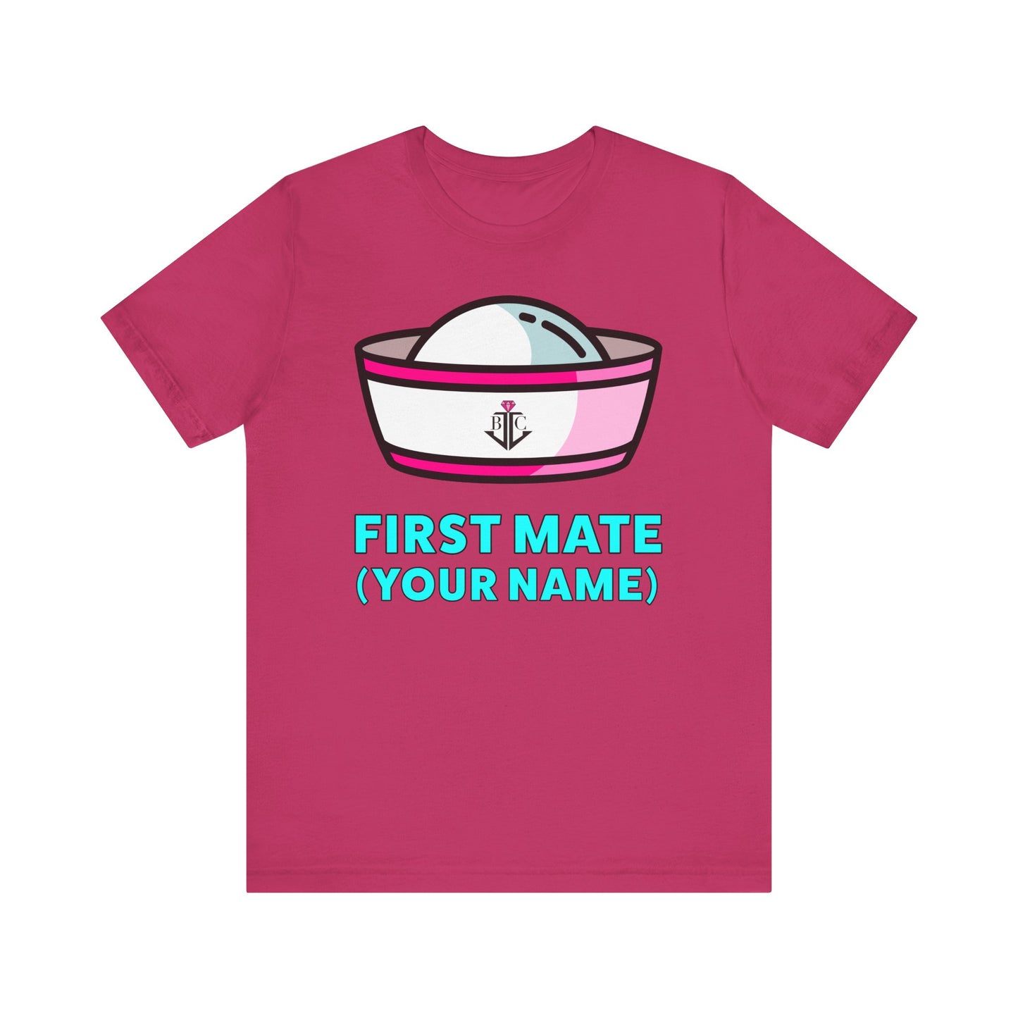First Mate (Your Name) Custom–Unisex Lightweight Fashion Tee–EXPRESS DELIVERY*