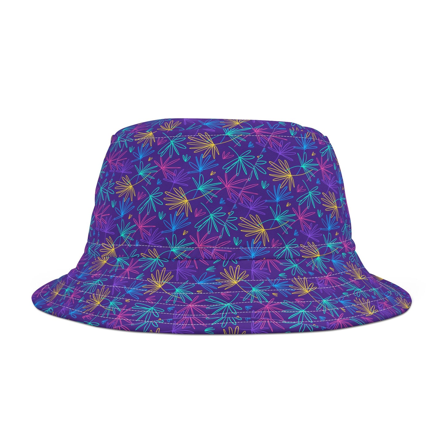 Neon Palms–Bucket Hat (AOP)