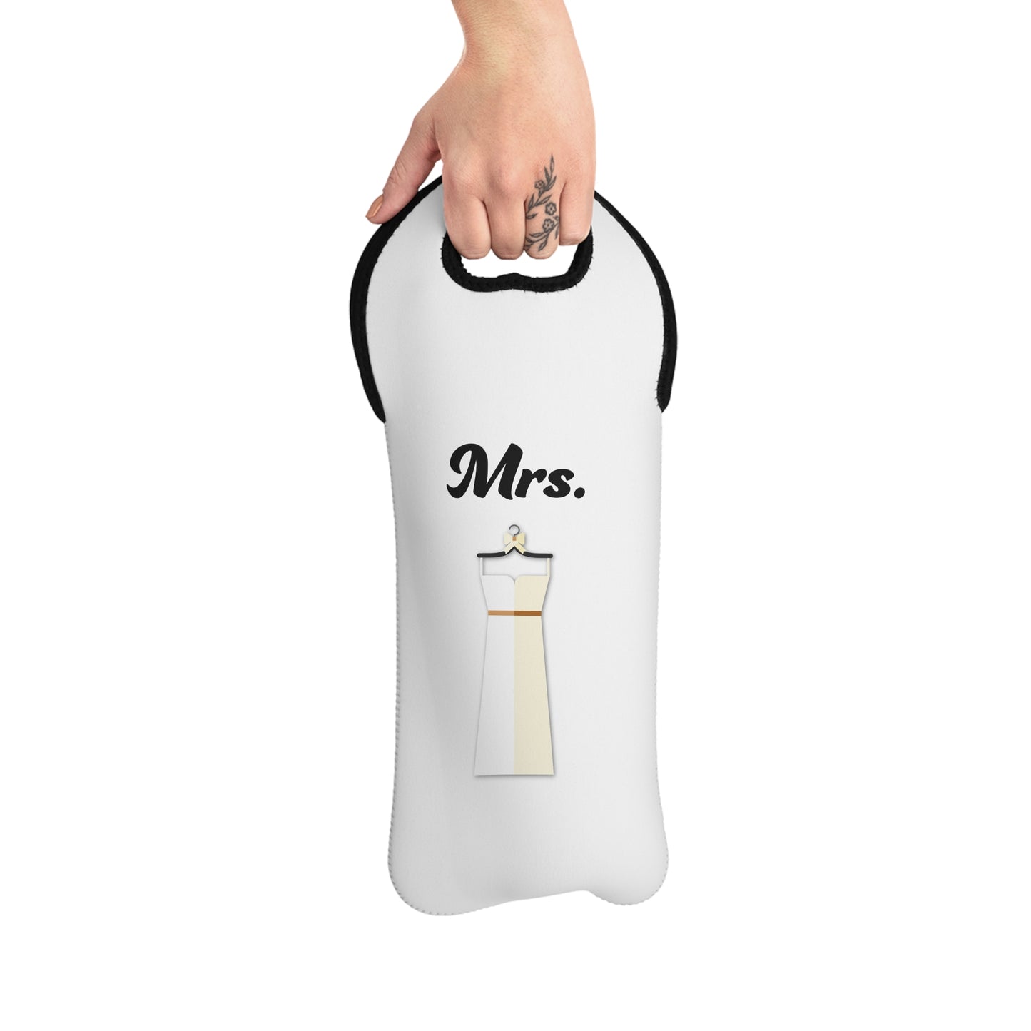 Mrs Wedding Dress–Wine Tote Bag