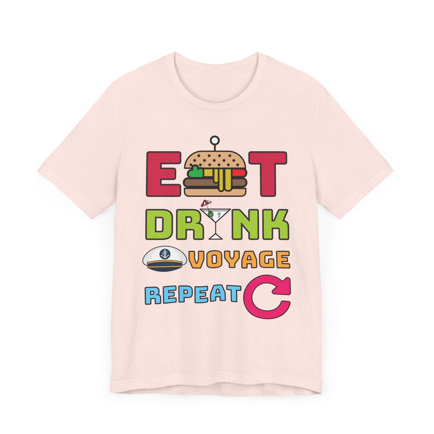 Eat Drink Voyage Repeat AR-Unisex Jersey Short Sleeve Tee–EXPRESS DELIVERY*