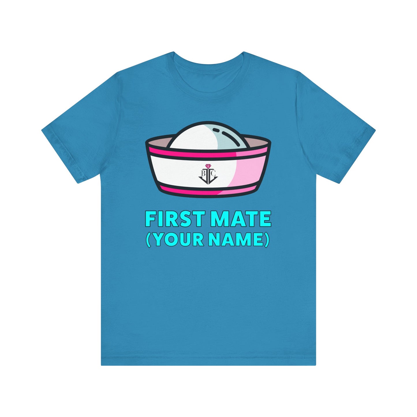 First Mate (Your Name) Custom–Unisex Lightweight Fashion Tee–EXPRESS DELIVERY*