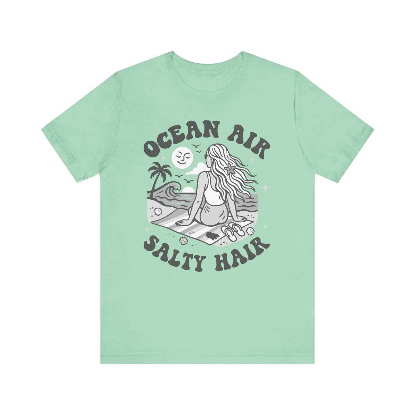 Ocean Air Salty Hair White–Unisex Jersey Short Sleeve Tee–EXPRESS DELIVERY*