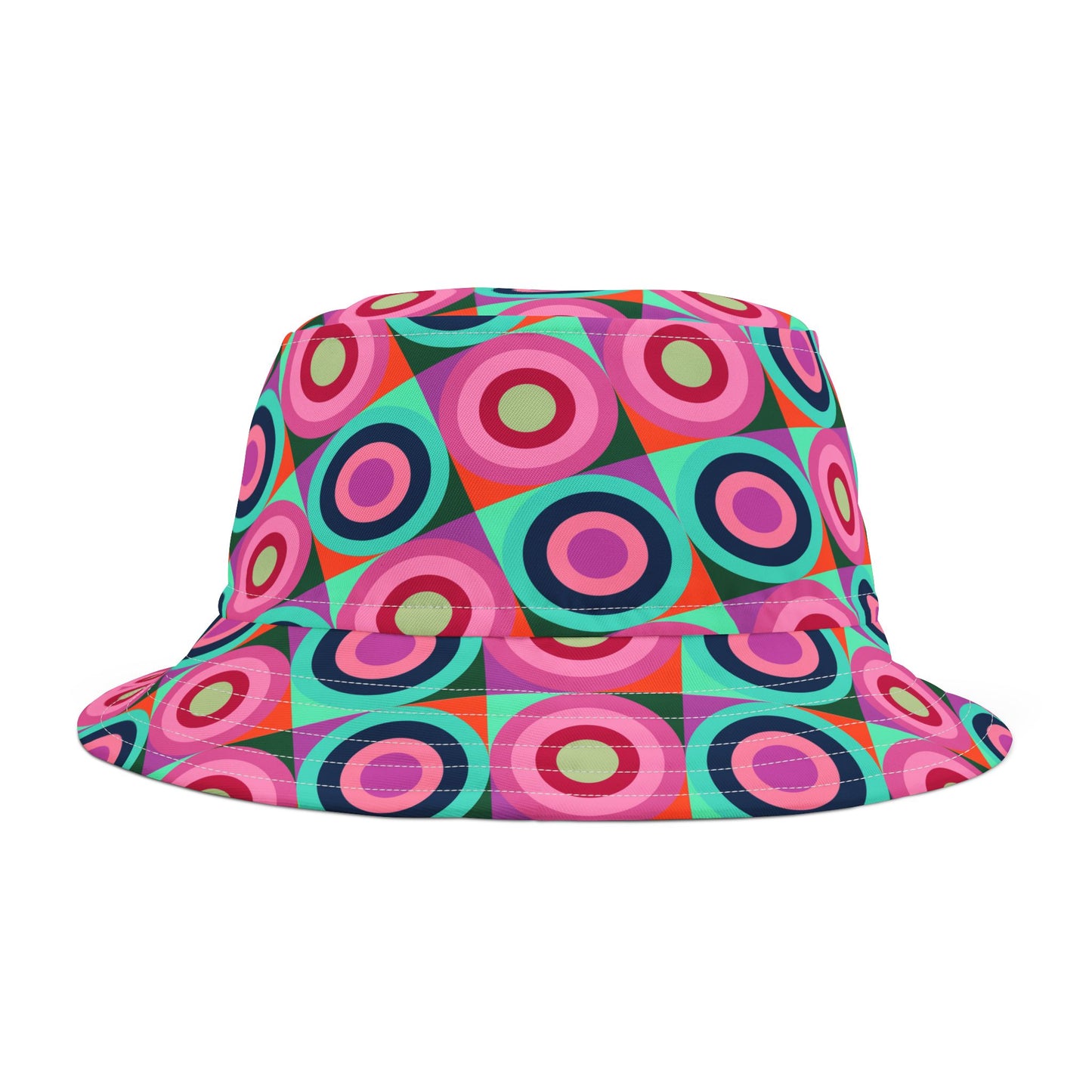 Multi Color Circle Pattern–Bucket Hat (AOP)
