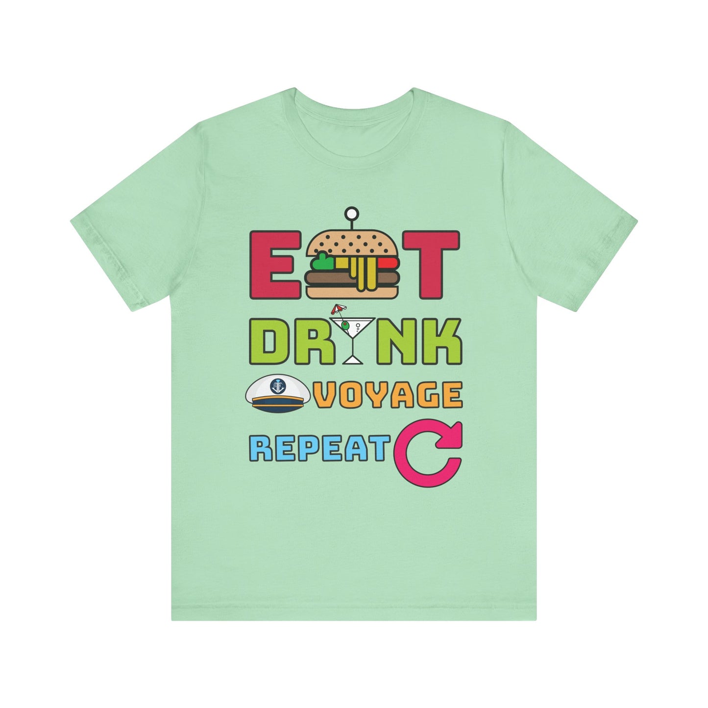 Eat Drink Voyage Repeat AR-Unisex Jersey Short Sleeve Tee–EXPRESS DELIVERY*