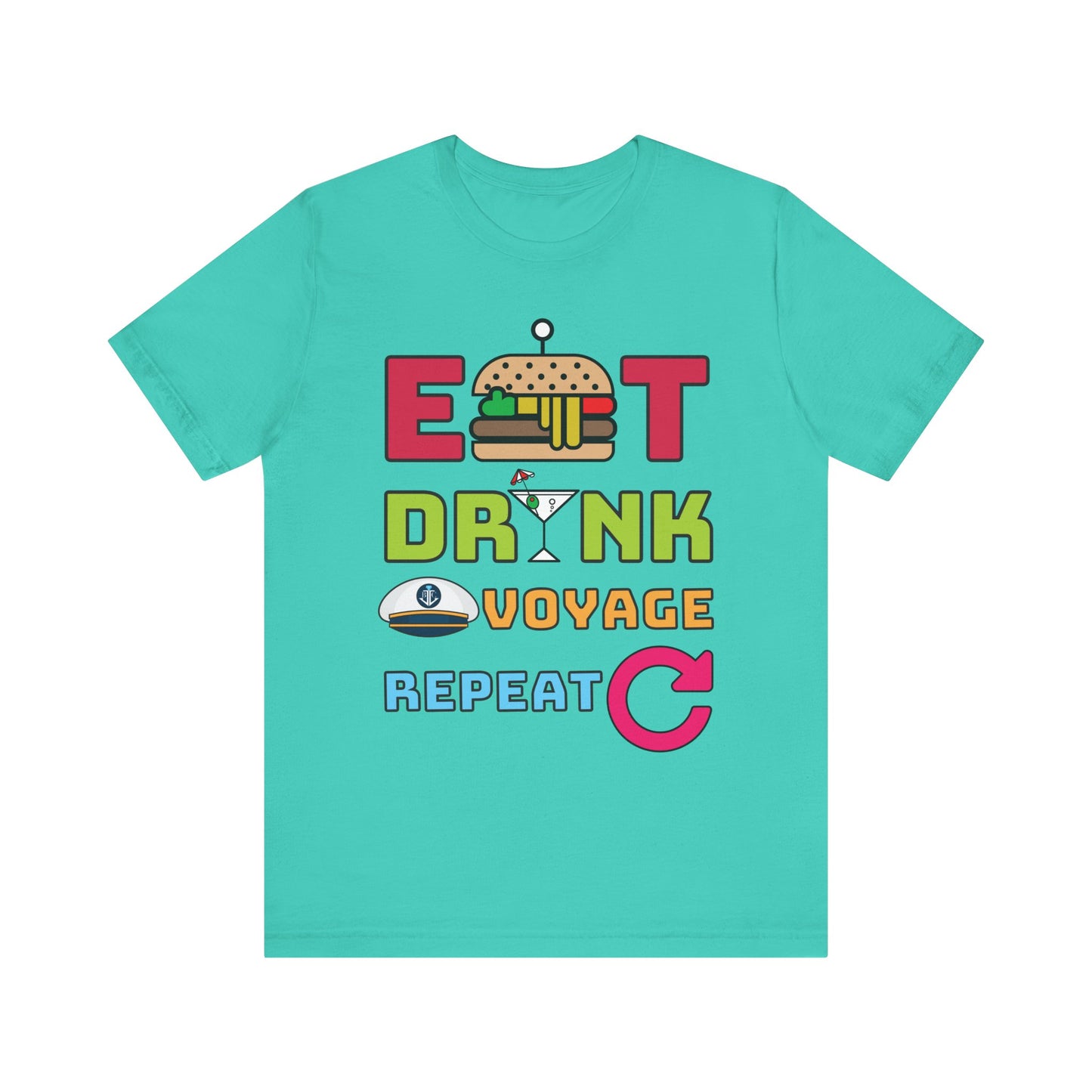 Eat Drink Voyage Repeat AR-Unisex Jersey Short Sleeve Tee–EXPRESS DELIVERY*