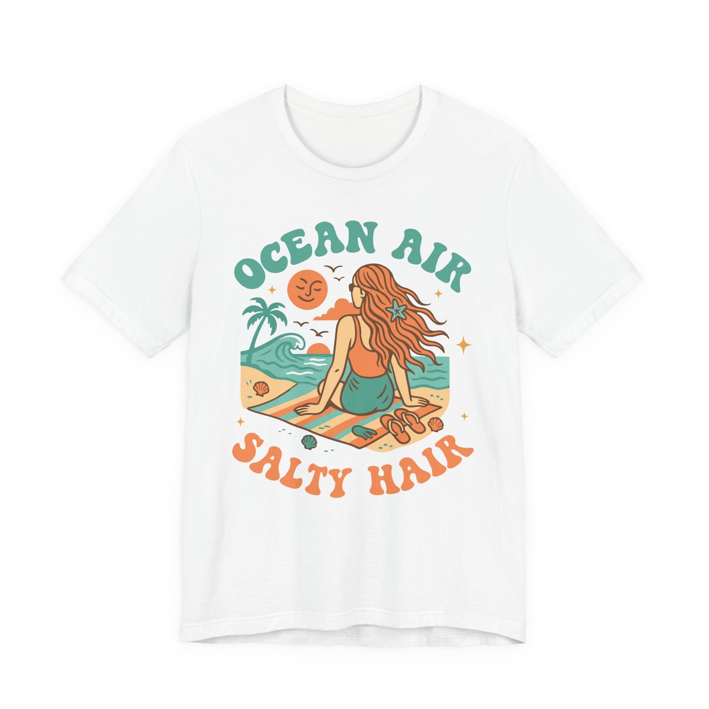Ocean Air Salty Hair–Unisex Jersey Short Sleeve Tee–EXPRESS DELIVERY*