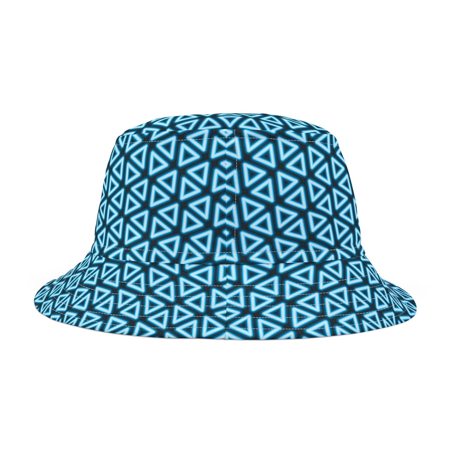 Neon Triangle Pattern–Bucket Hat (AOP)