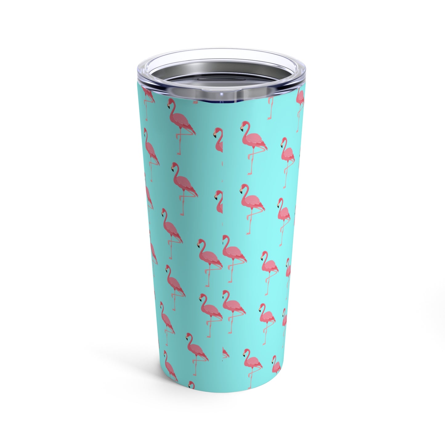 Pink Flamingos–Baby Blue-Bling Bling–Tumbler 20oz