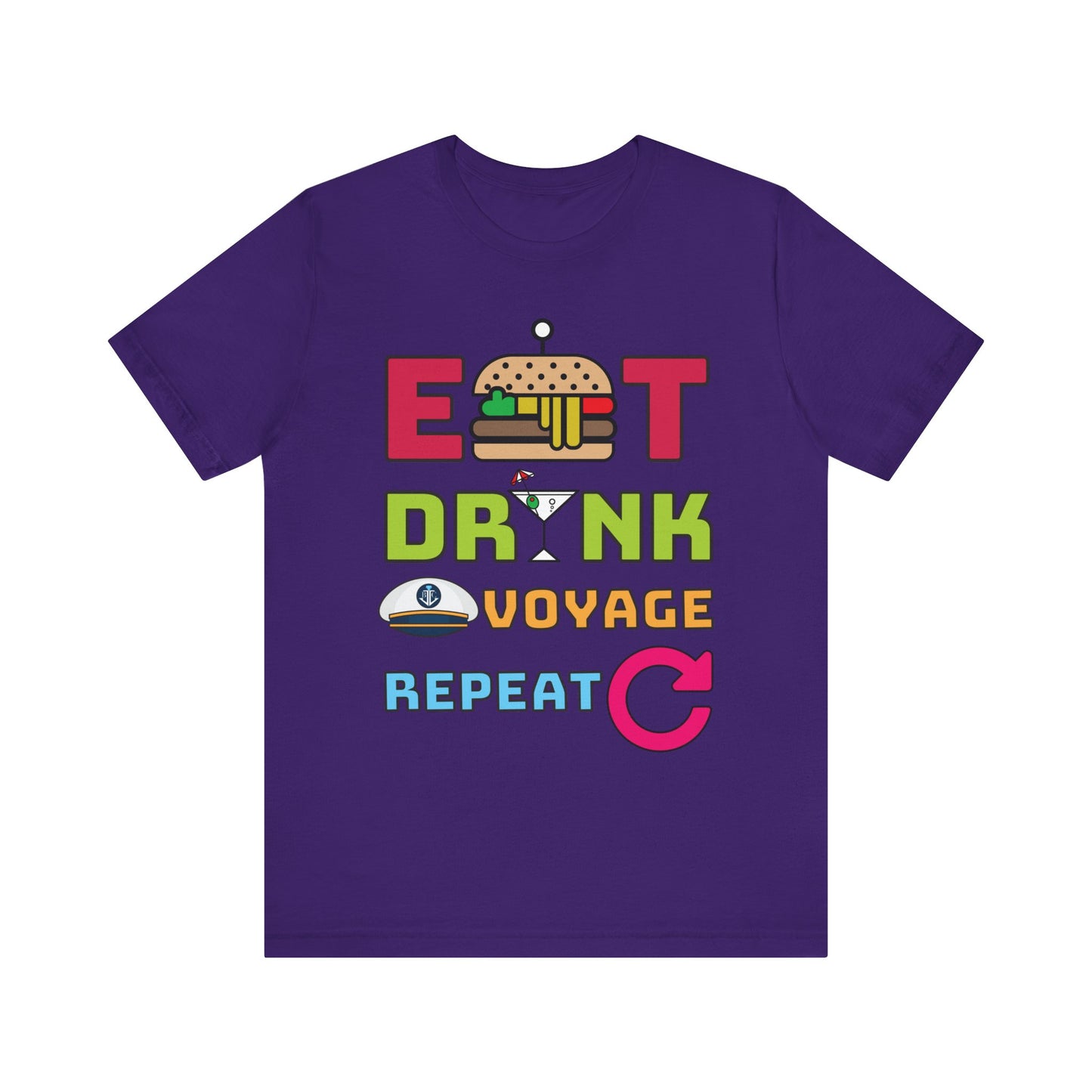 Eat Drink Voyage Repeat AR-Unisex Jersey Short Sleeve Tee–EXPRESS DELIVERY*