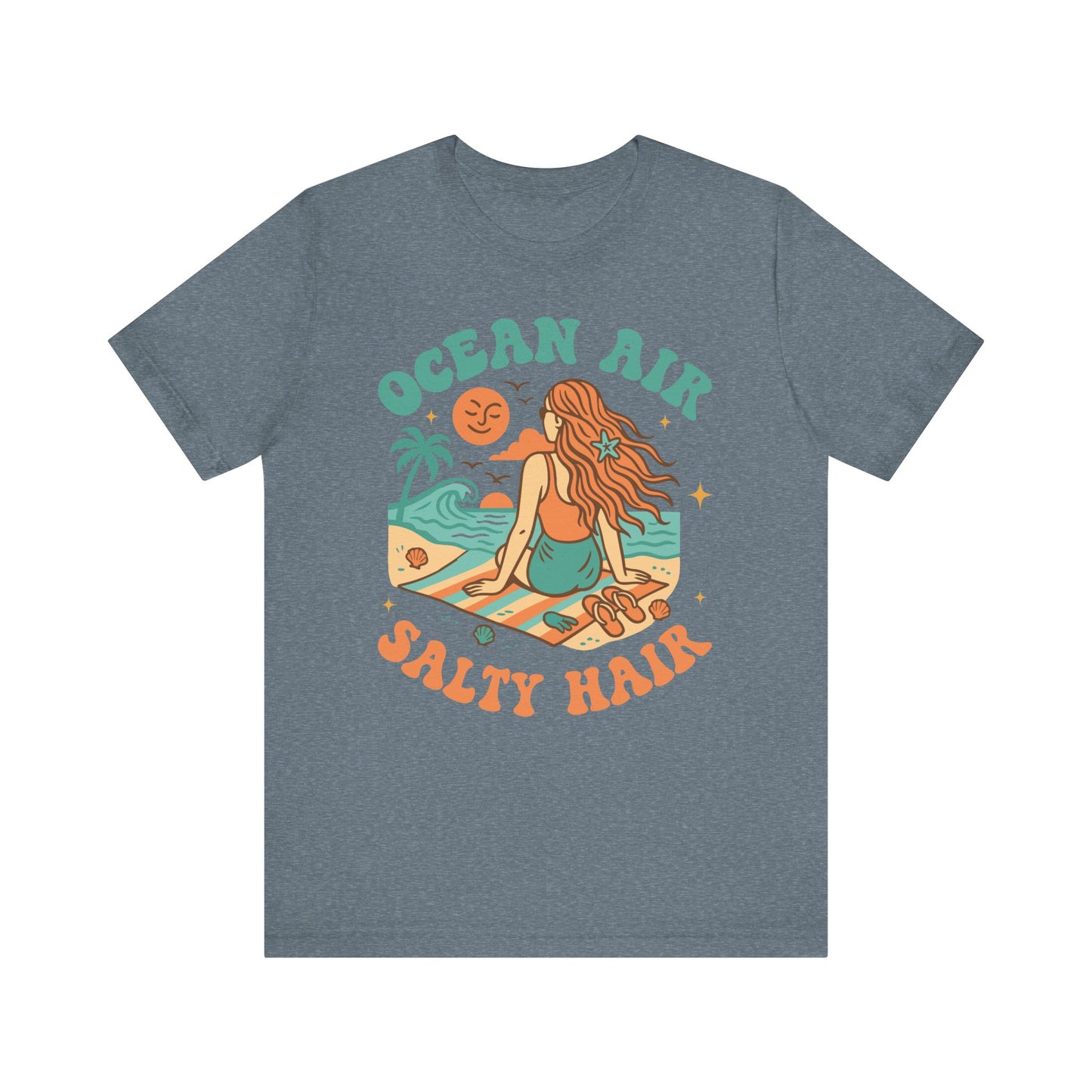 Ocean Air Salty Hair–Unisex Jersey Short Sleeve Tee–EXPRESS DELIVERY*