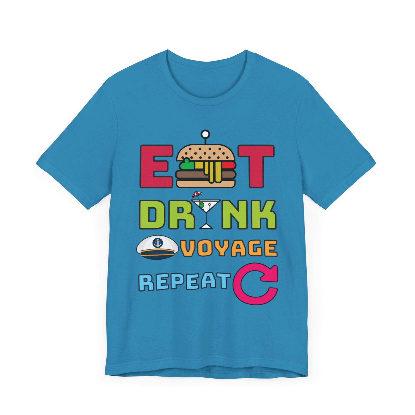 Eat Drink Voyage Repeat AR-Unisex Jersey Short Sleeve Tee–EXPRESS DELIVERY*