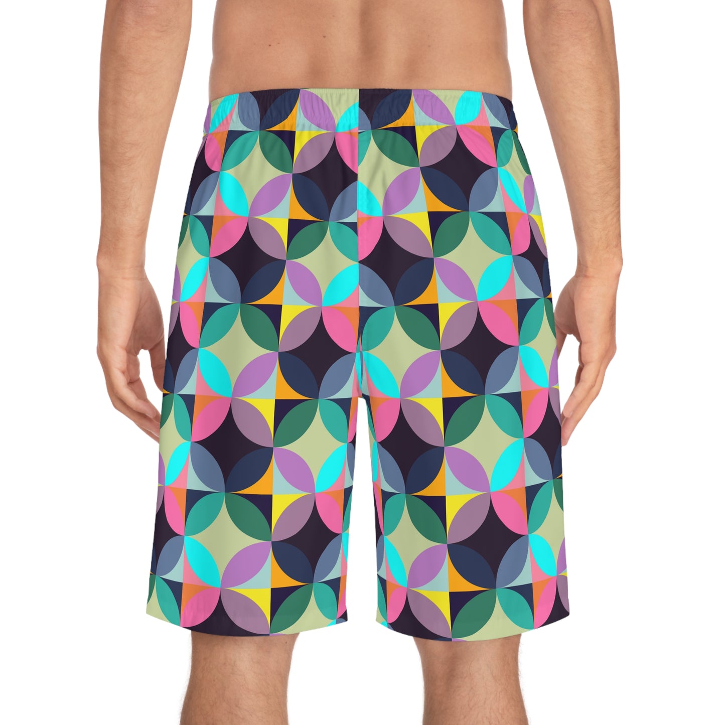 Multi Color Circle Pattern–Men's Board Shorts (AOP)