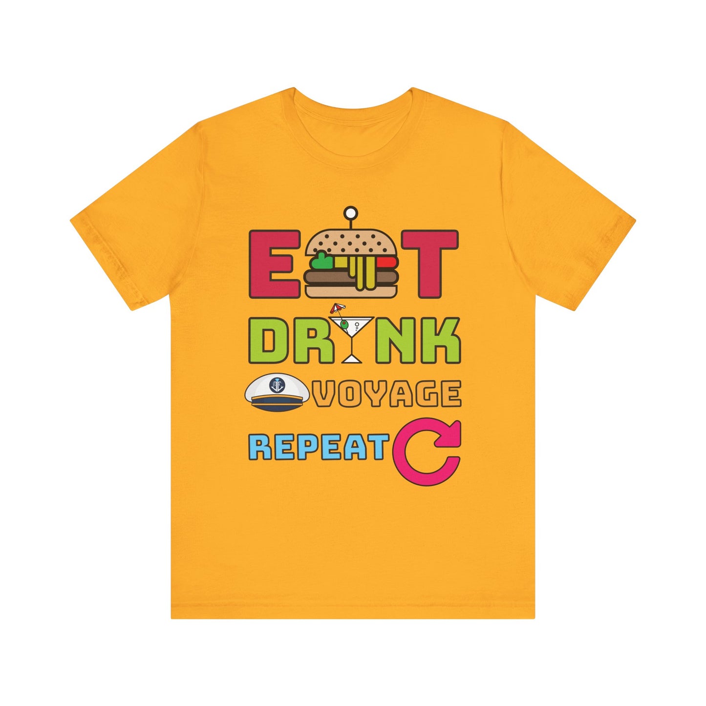 Eat Drink Voyage Repeat AR-Unisex Jersey Short Sleeve Tee–EXPRESS DELIVERY*
