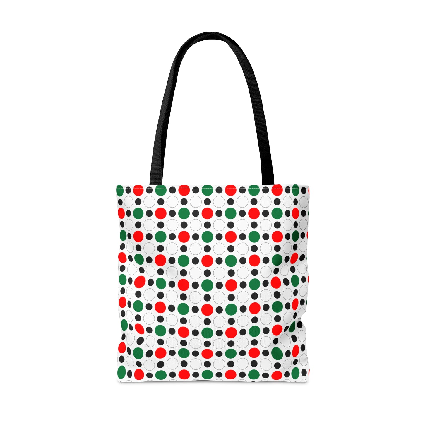 Green White Red Circle Pattern–Tote Bag (AOP)