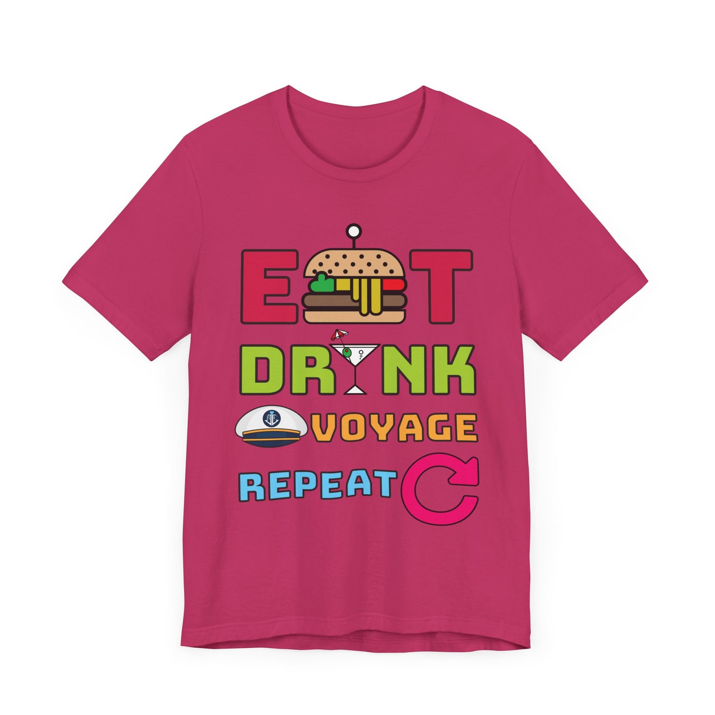 Eat Drink Voyage Repeat AR-Unisex Jersey Short Sleeve Tee–EXPRESS DELIVERY*