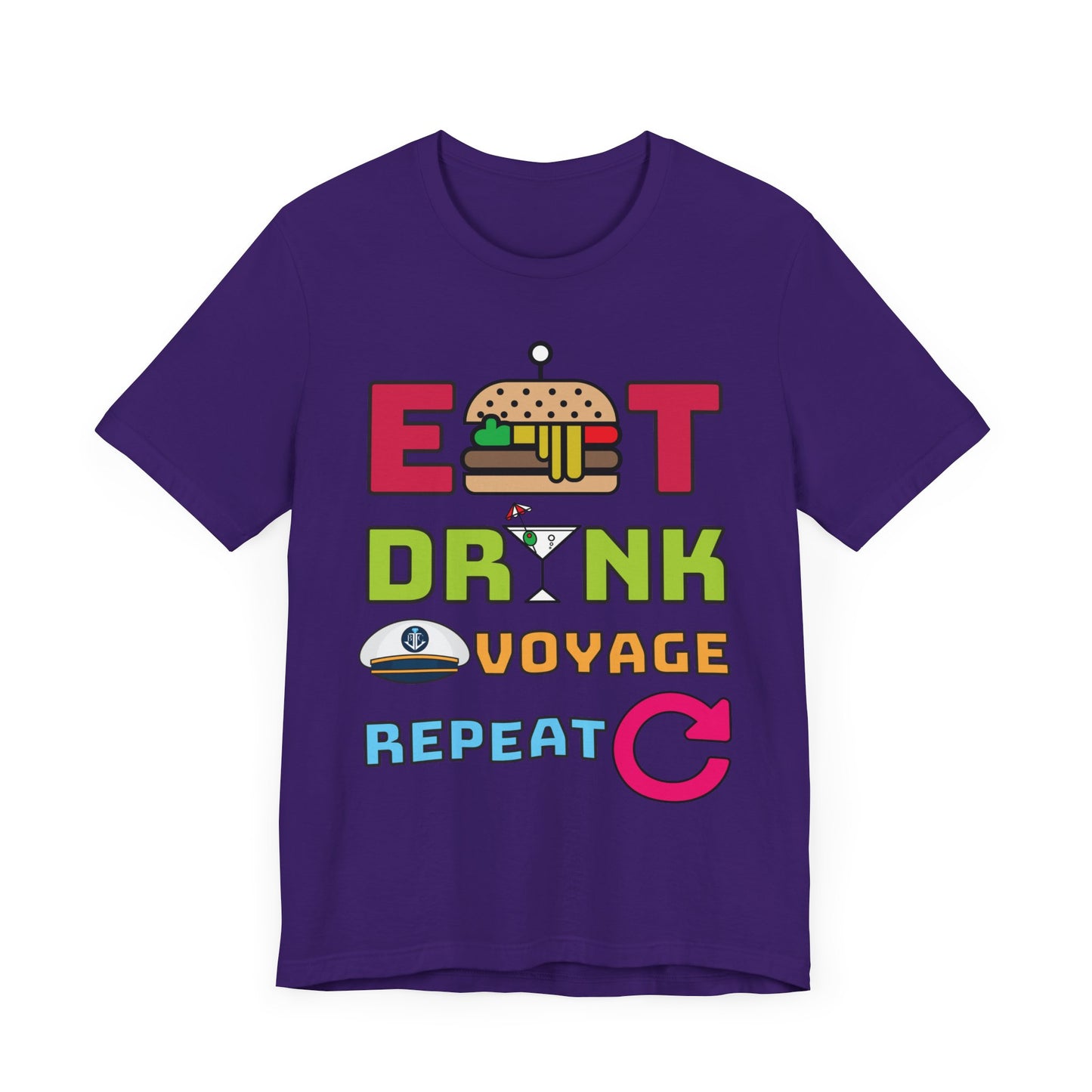 Eat Drink Voyage Repeat AR-Unisex Jersey Short Sleeve Tee–EXPRESS DELIVERY*