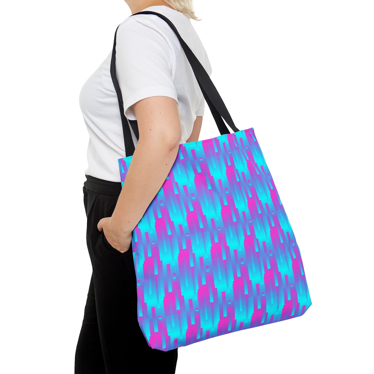 Pink & Blue Lines–Baby Blue-–Tote Bag (AOP)