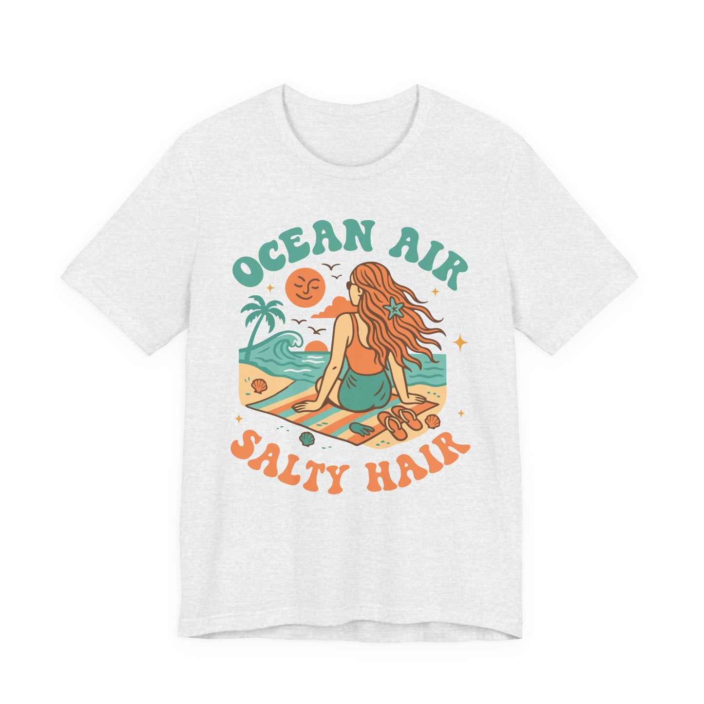Ocean Air Salty Hair–Unisex Jersey Short Sleeve Tee–EXPRESS DELIVERY*