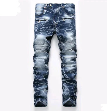 Men's Nostalgic Locomotive Straight Jeans Pants