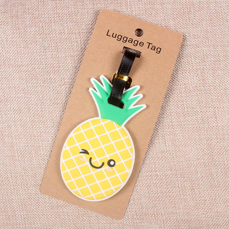 Pineapple Travel Accessories Creative Luggage Tag Silica Gel Suitcase