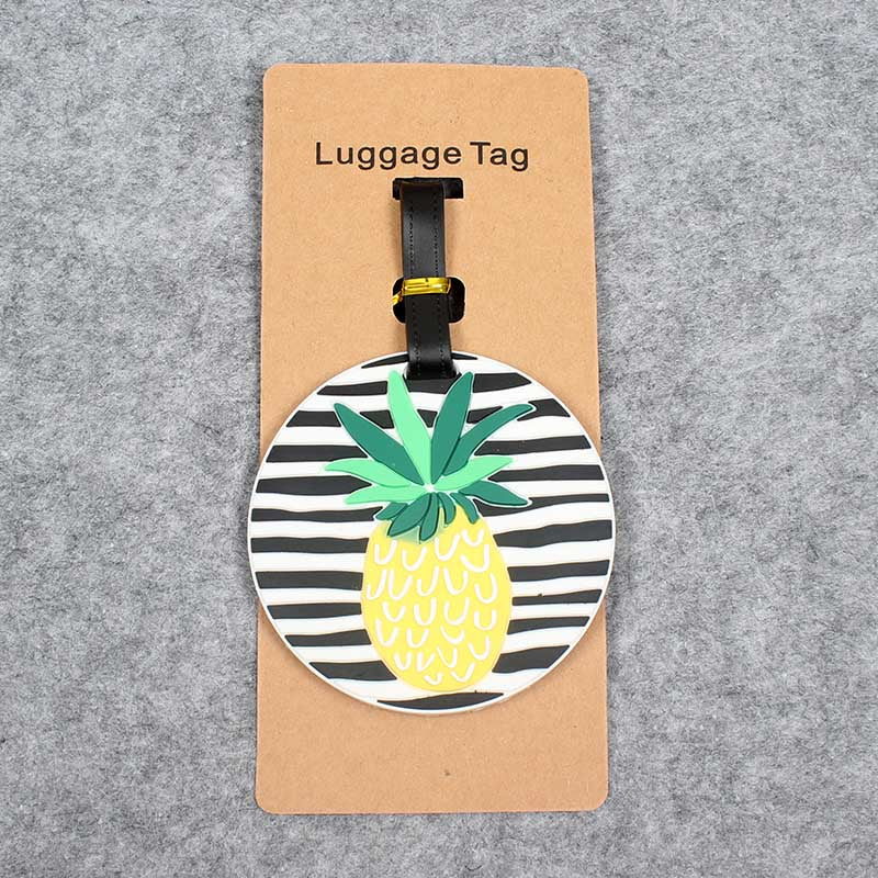 Pineapple Travel Accessories Creative Luggage Tag Silica Gel Suitcase