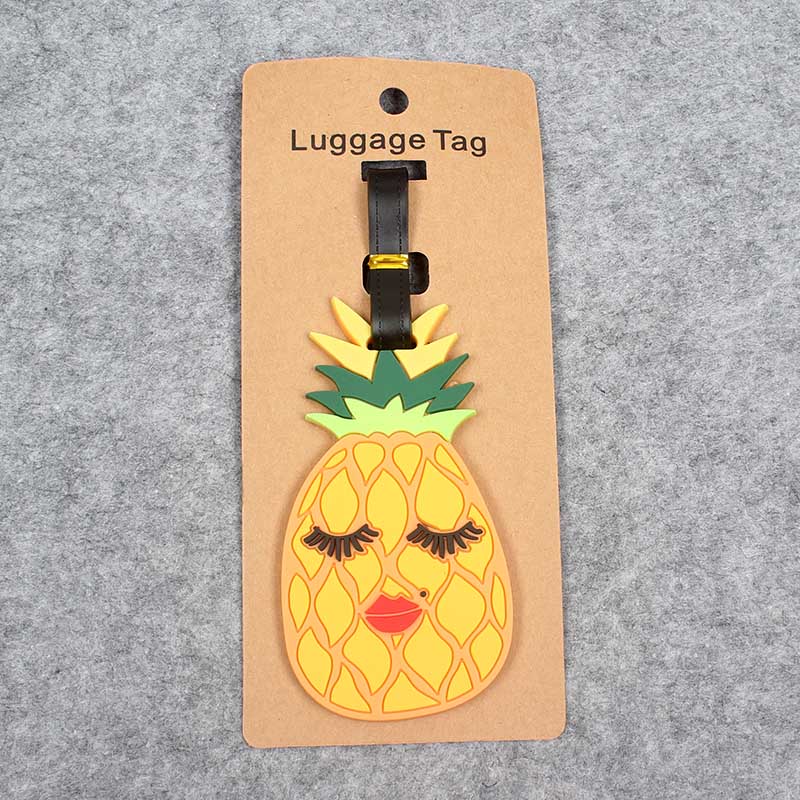 Pineapple Travel Accessories Creative Luggage Tag Silica Gel Suitcase