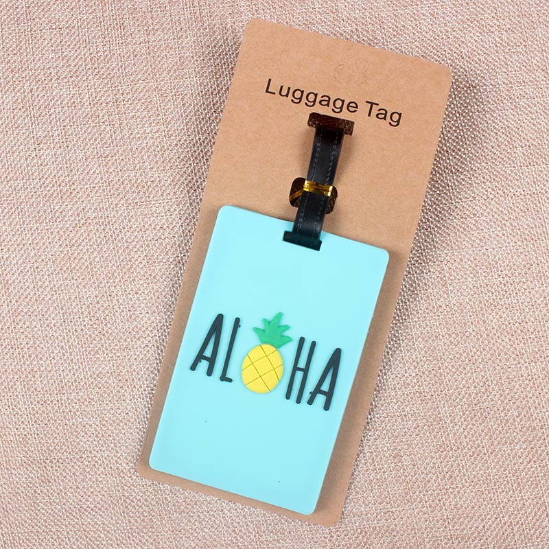Pineapple Travel Accessories Creative Luggage Tag Silica Gel Suitcase