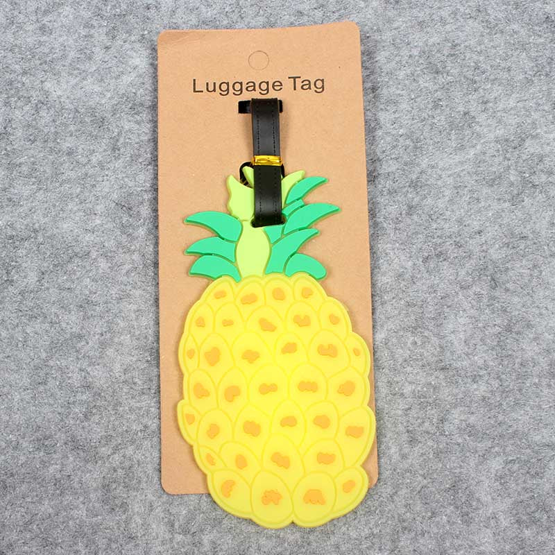 Pineapple Travel Accessories Creative Luggage Tag Silica Gel Suitcase