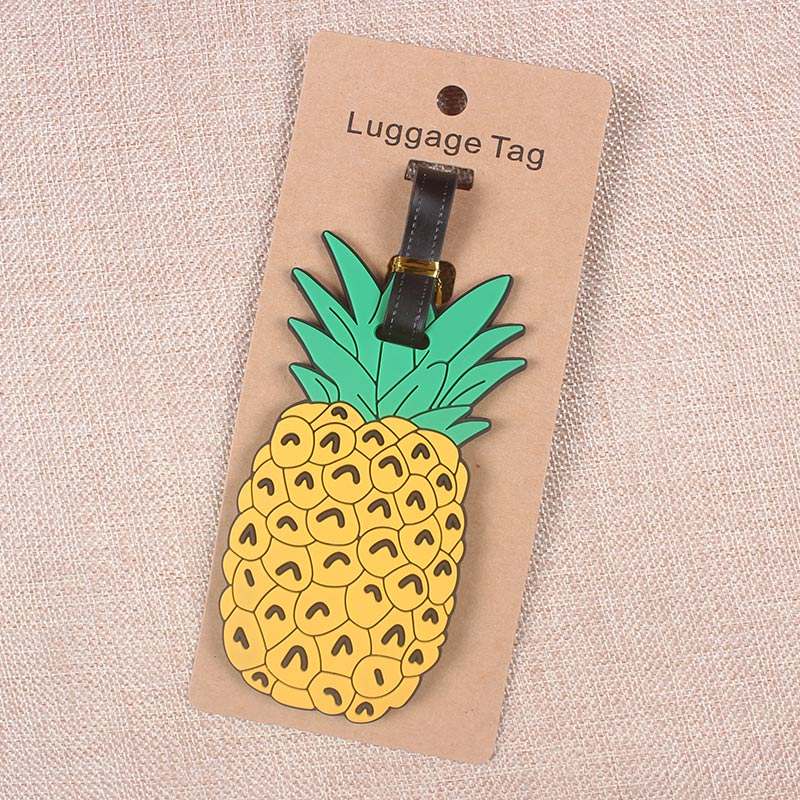 Pineapple Travel Accessories Creative Luggage Tag Silica Gel Suitcase