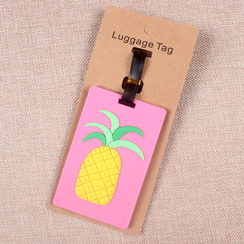 Pineapple Travel Accessories Creative Luggage Tag Silica Gel Suitcase