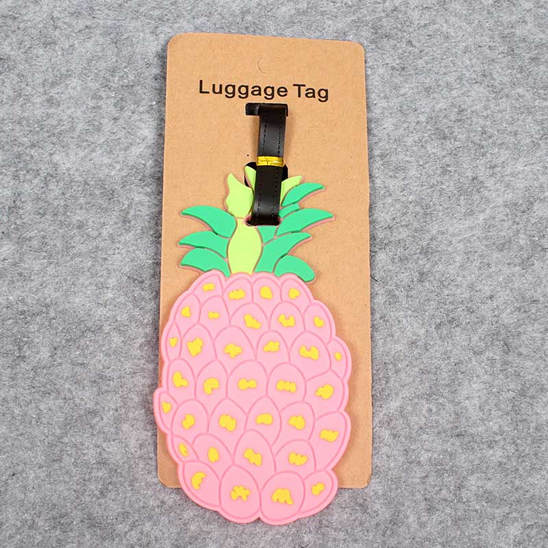 Pineapple Travel Accessories Creative Luggage Tag Silica Gel Suitcase