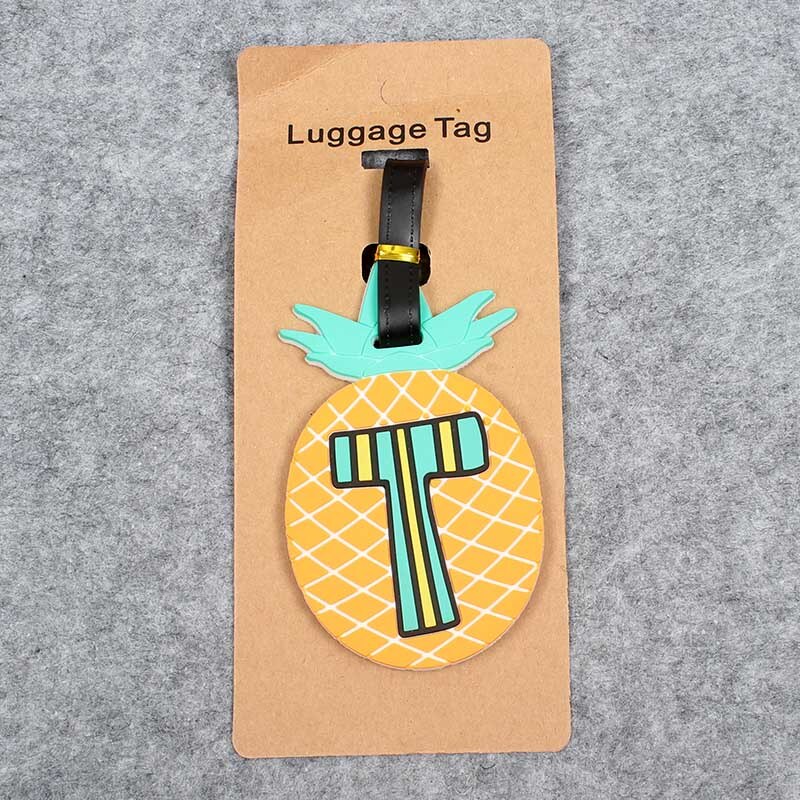 Pineapple Travel Accessories Creative Luggage Tag Silica Gel Suitcase