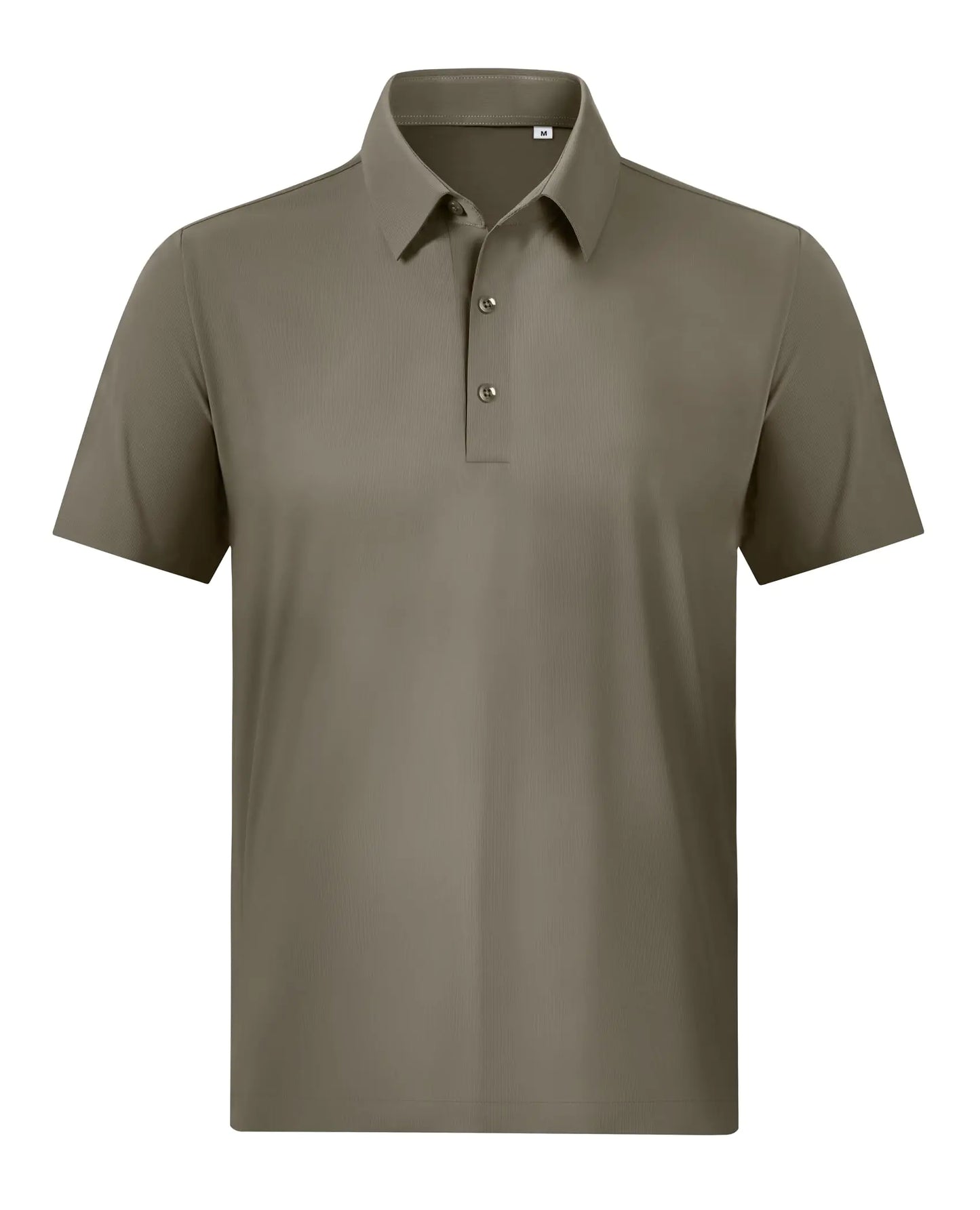 Lion Nardo Mens Polo Shirts Short Sleeve Stretch Golf Polo Shirts Dry Fit Polo T Shirts for Men Golf Shirts Tennis Polo Khaki