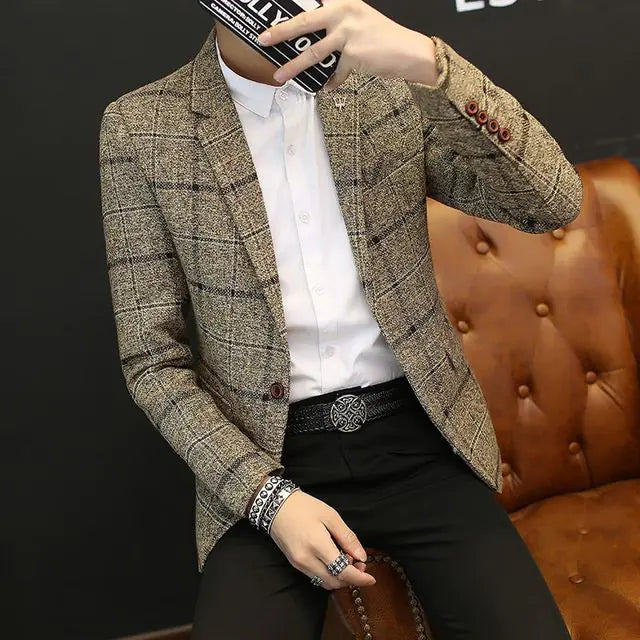 Slim Fit Casual Men's Suit Jacket for Everyday Wear