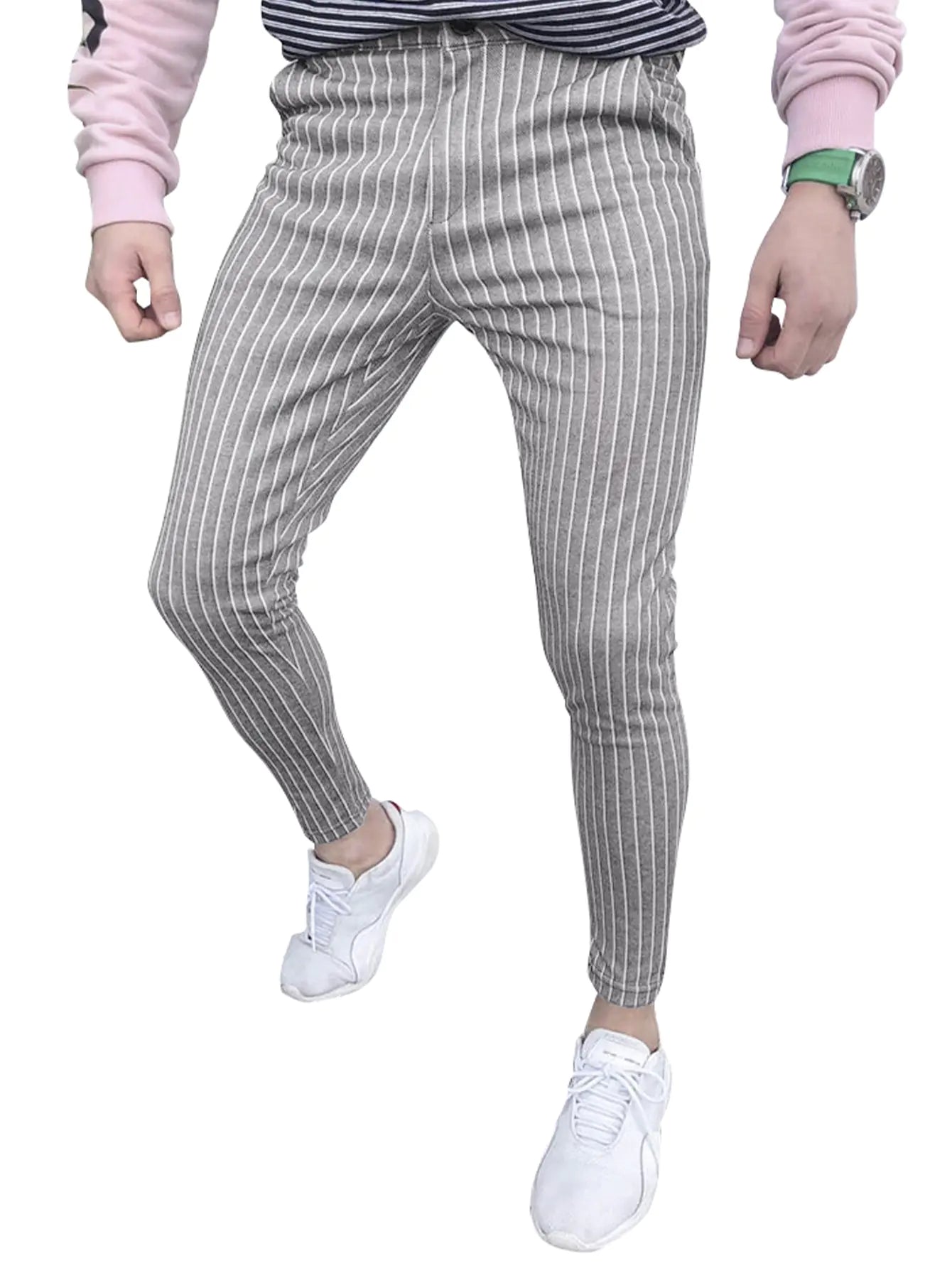 Men's Striped Casual Pants