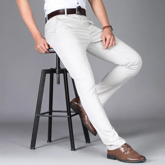 Men's High-Quality Cotton Business Suit Pants