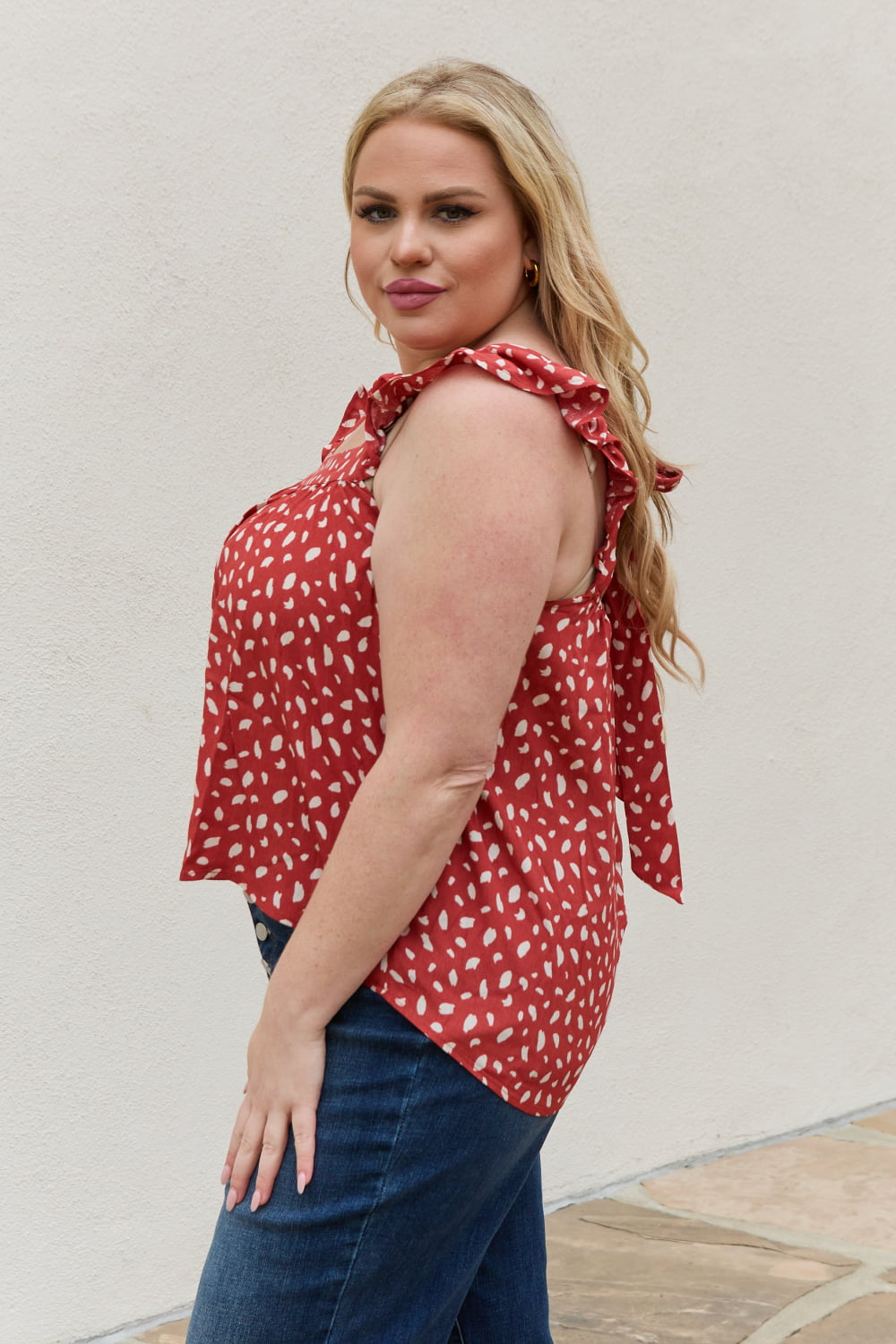 Be Stage Full Size Woven Top in Brick