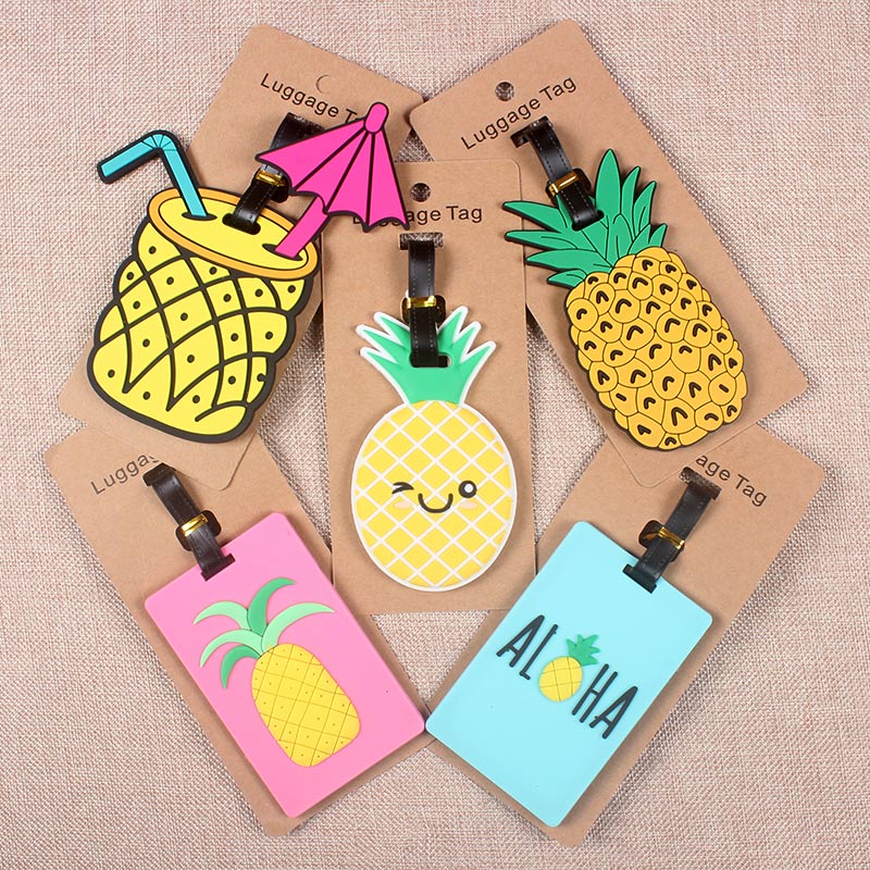 Pineapple Travel Accessories Creative Luggage Tag Silica Gel Suitcase