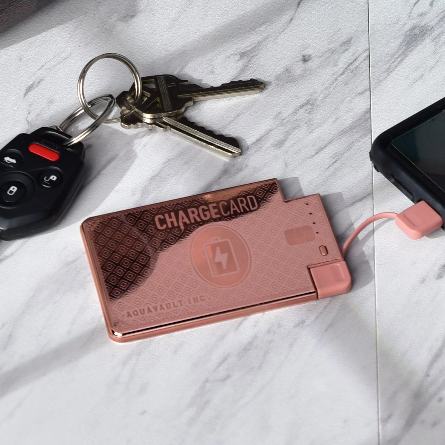 Aquavault–ChargeCard® Ultra-Thin Credit Card Size Phone Charger