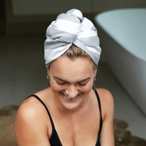 Hair Wrap - Quick Dry Hair Towel - Goa Grey
