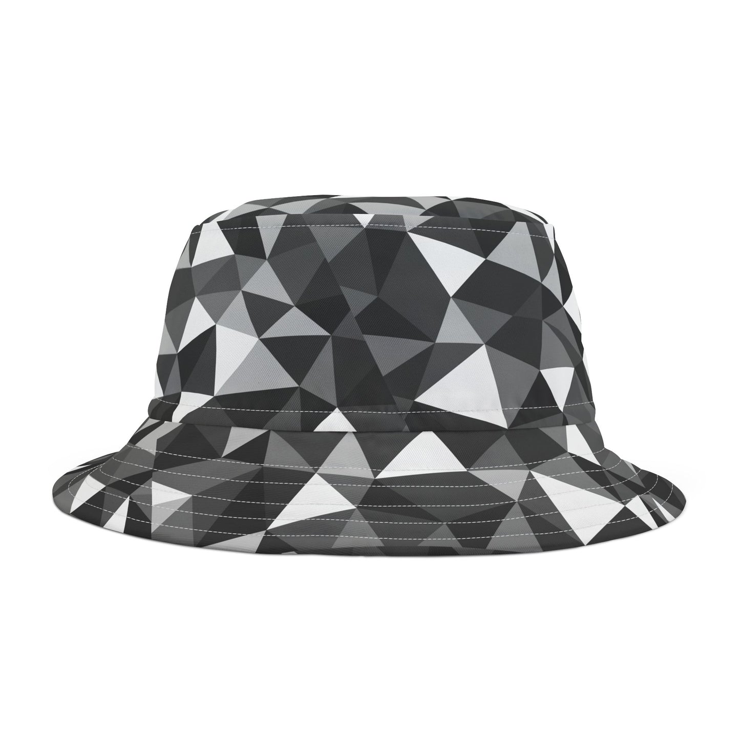 Black & White Triangles–Bucket Hat (AOP)