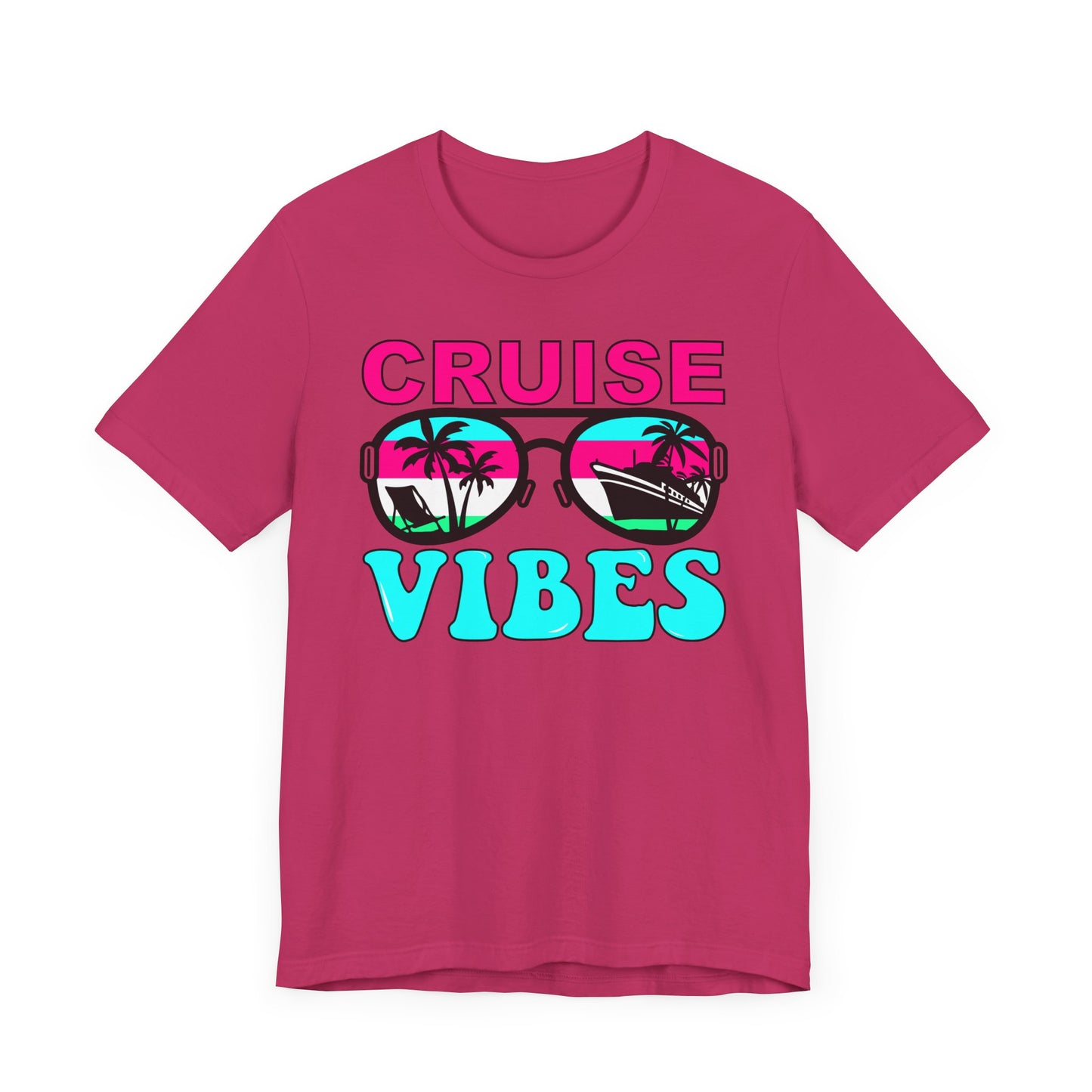 Cruise Vibes–Pink & Blue–Unisex Jersey Short Sleeve Tee–EXPRESS DELIVERY*