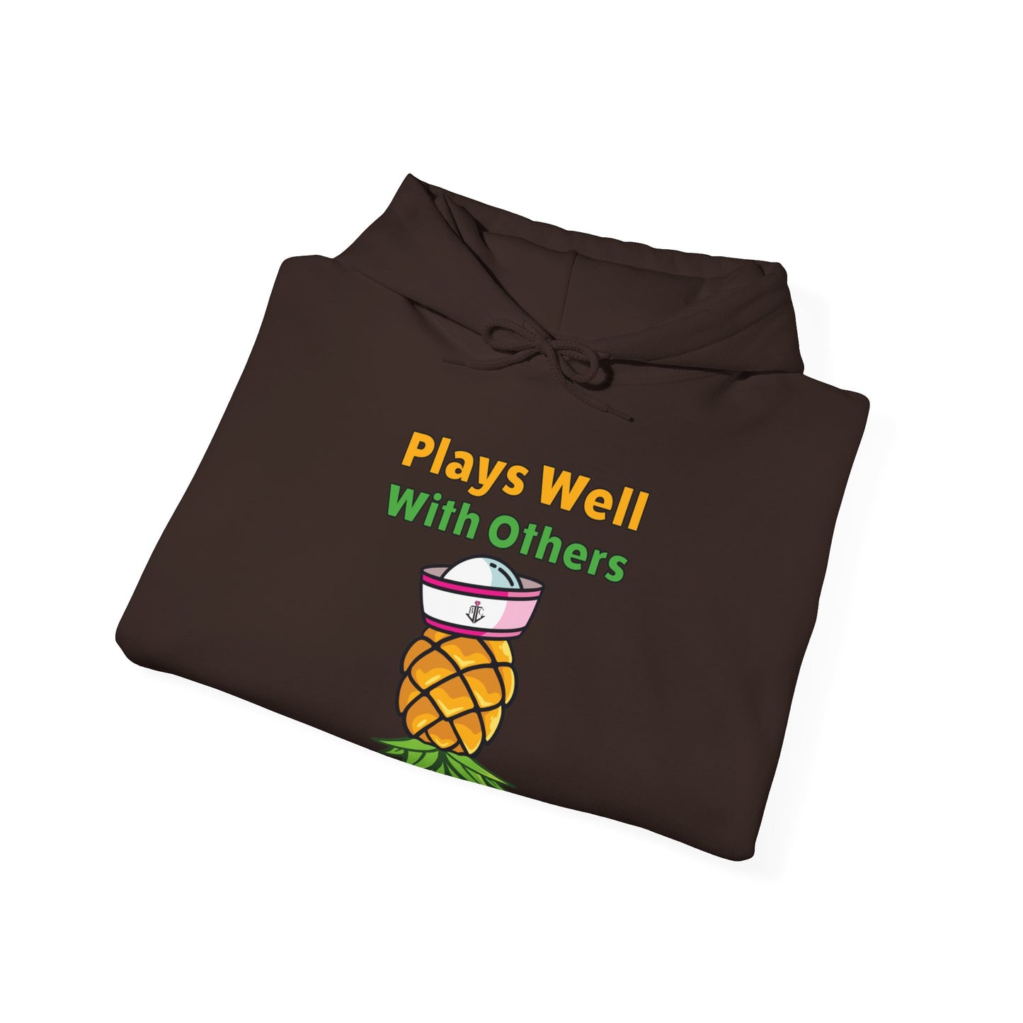 Upside Down Pineapple–Plays Well With Others–Unisex Heavy Blend™ Hooded Sweatshirt