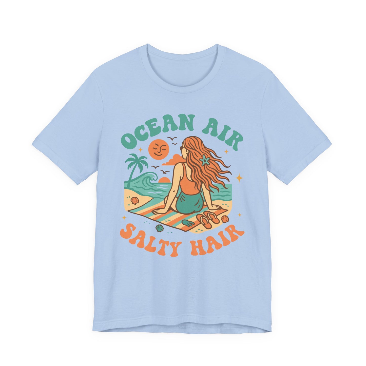 Ocean Air Salty Hair–Unisex Jersey Short Sleeve Tee–EXPRESS DELIVERY*