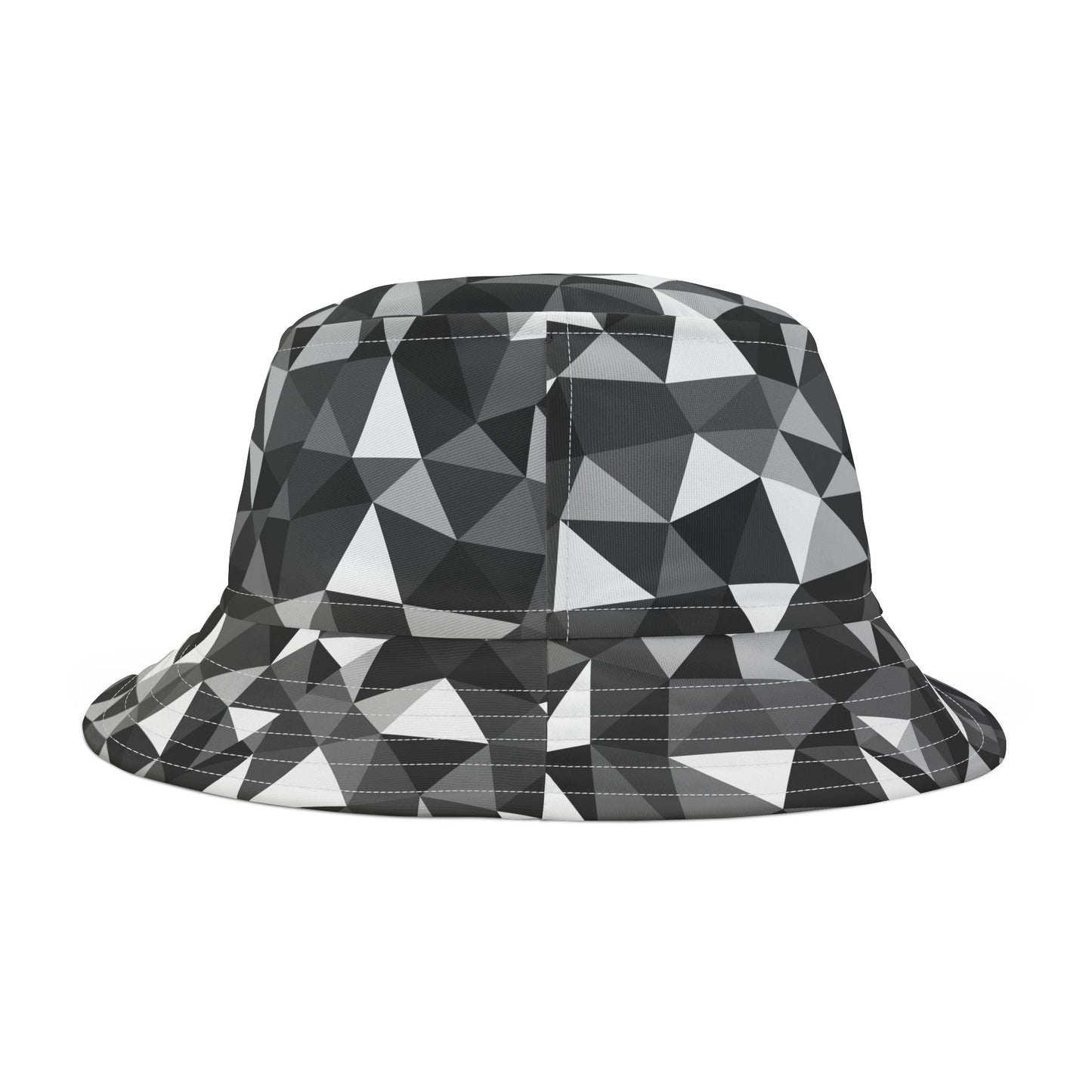 Black & White Triangles–Bucket Hat (AOP)