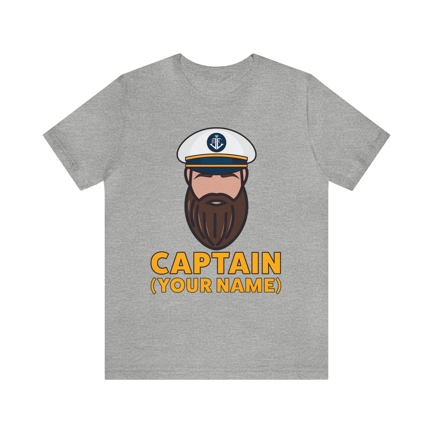 Captain Custom (Your Name)–Unisex Jersey Short Sleeve Tee–EXPRESS DELIVERY*