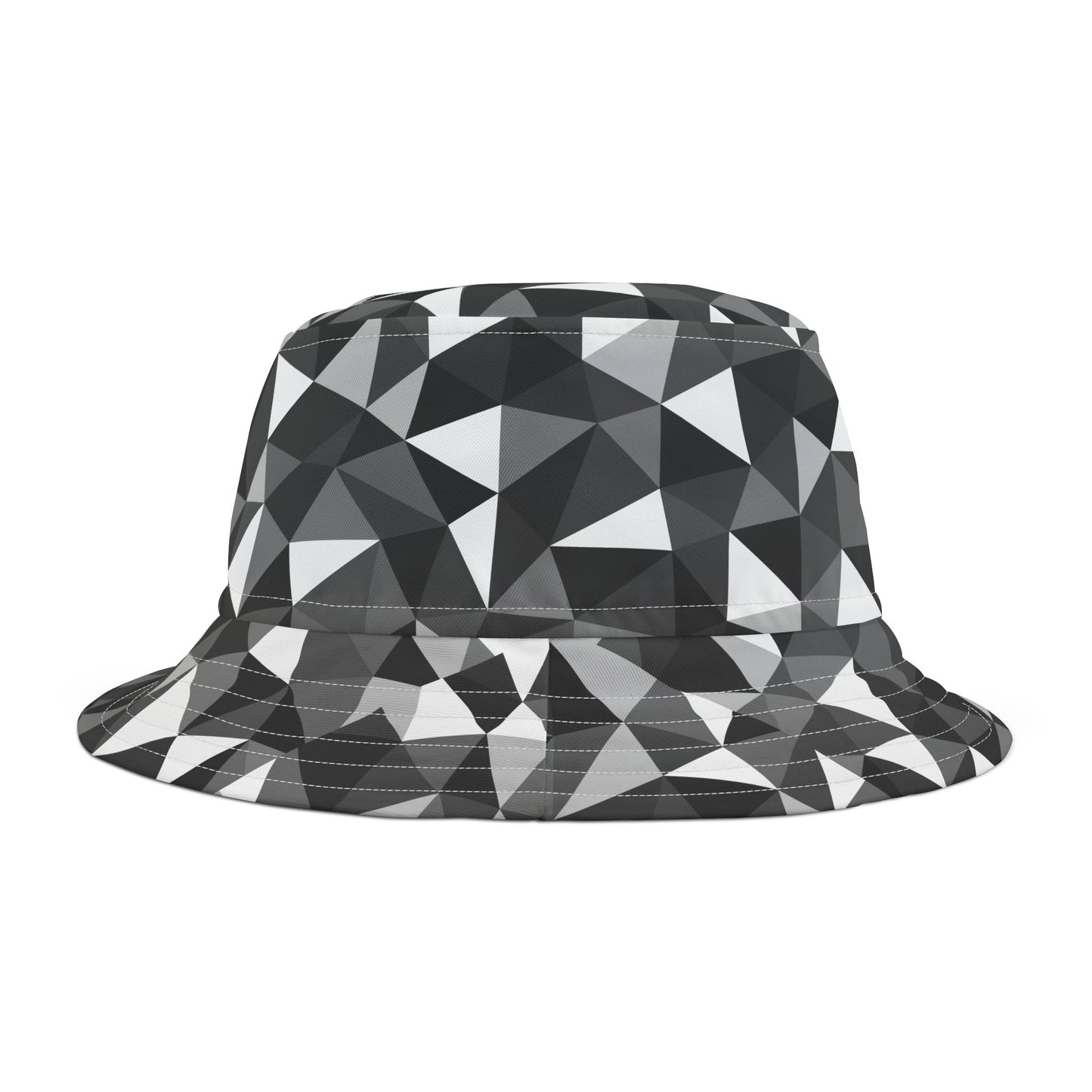 Black & White Triangles–Bucket Hat (AOP)