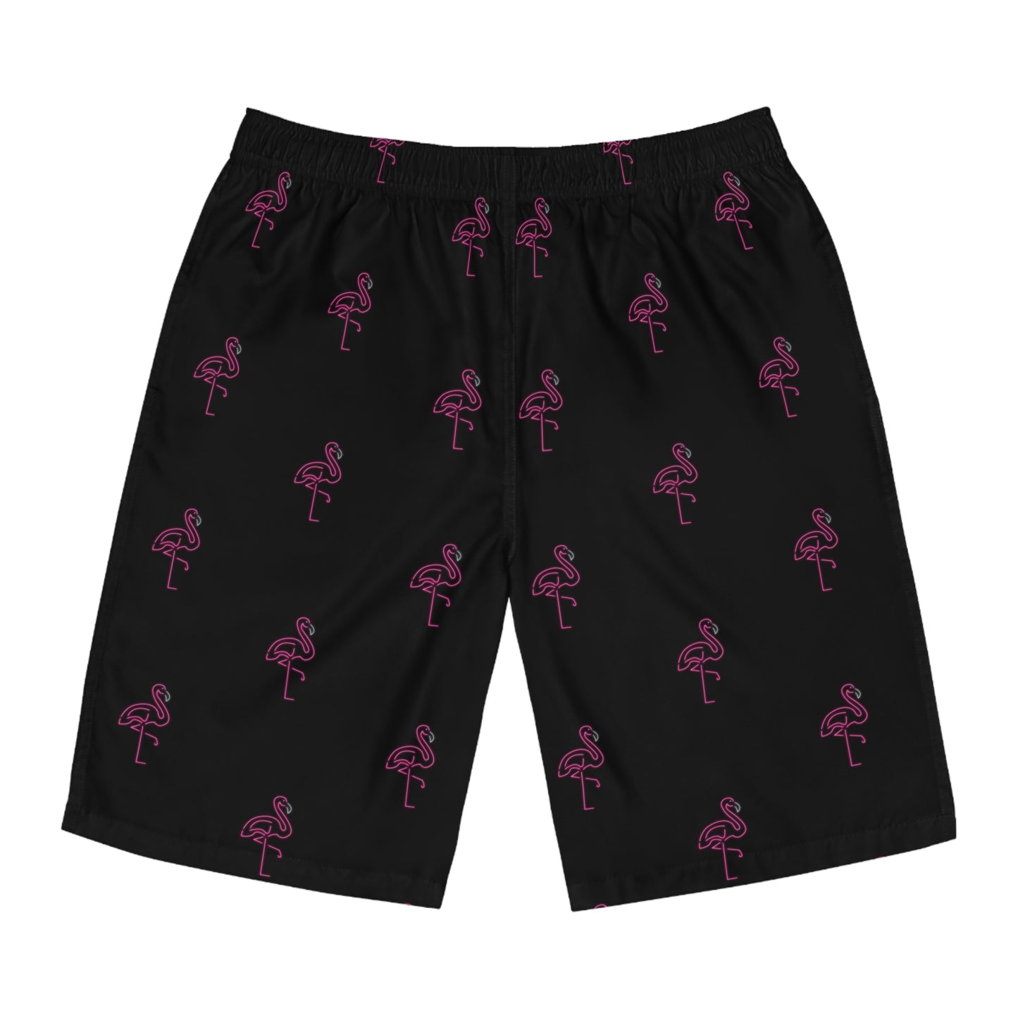 Neon Pink Flamingo–Men's Board Shorts (AOP)